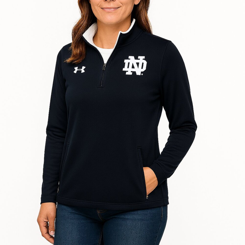 Under Armour Notre Dame Women’s Quarter Zip‎ Cold Gear Pullover - Small